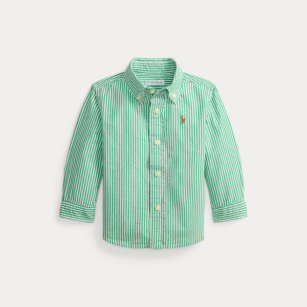 Camicia seersucker in cotone a righe 320B23251 /001 POLO RALPH LAUREN 