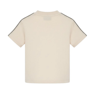 T-shirt con logo stampato sul petto e bande in gros-grain avorio sulle maniche PBAA011S26JER001 /92 PALM ANGELS 