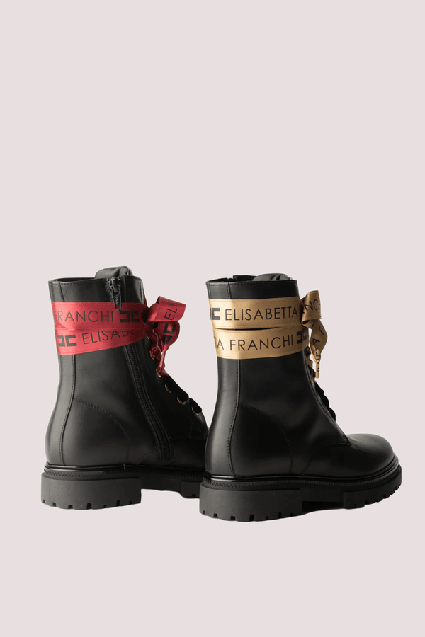 Tronchetti allacciati con lacci logati black F4A5 E0436 1251 /930 ELISABETTA FRANCHI La Mia Bambina 