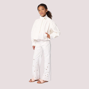 Pantalone con ricami floreale C20832 /117 CHLOE 