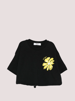 T-shirt cropped con stampa S6MSJGTH106 /110 MSGM KIDS 