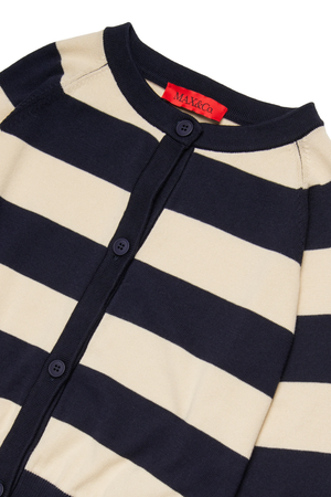 Cardigan a righe con logo MX0296 MX00Z /MX854 MAX&CO KID 
