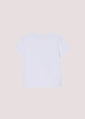 T-shirt con stampa e castoni GA6112 JS003 /L9041 LIU JO 