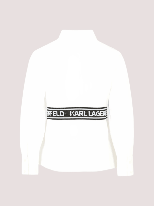 Camicia bianca per bambina con logo Z30587 /10P KARL LAGERFELD 