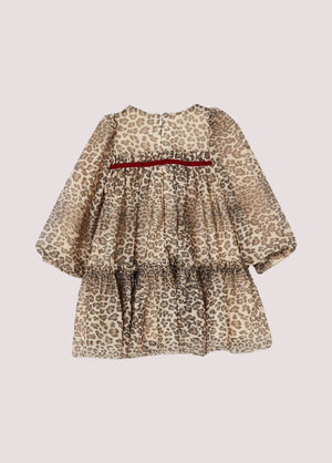 Abito in tulle animalier KF5102 J6597 /9155 LIU JO 