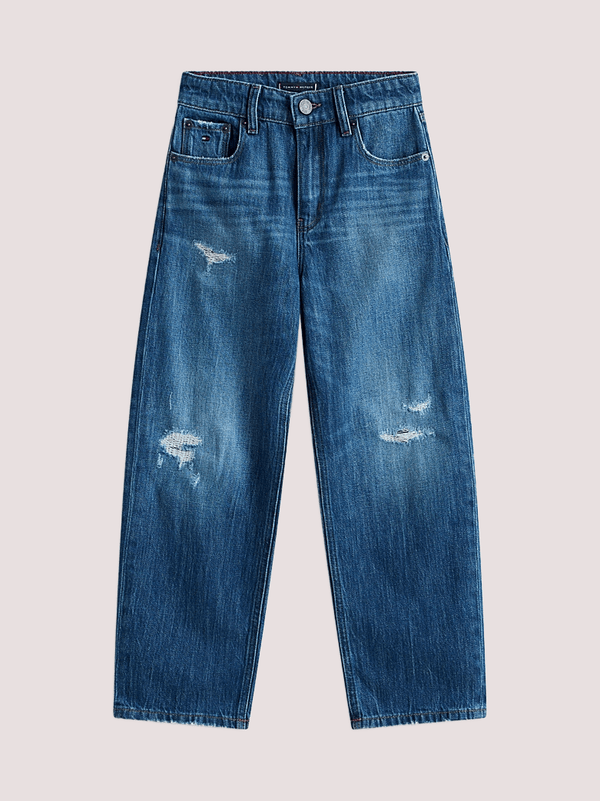 Jeans cinque tasche con effetto used Tommy Hilfiger KB0KB10036J /1BK TOMMY HILFIGER 