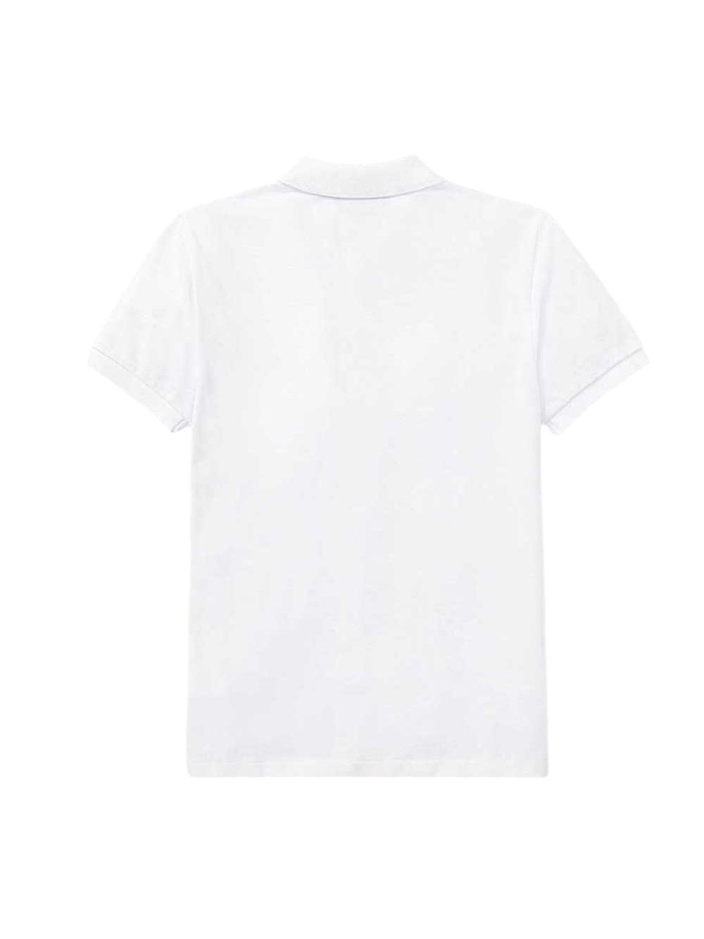 Camicia bambino bianca in cotone Oxford con logo