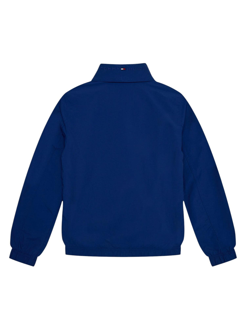 Giubbotto bambino blu in nylon riciclato con cappuccio