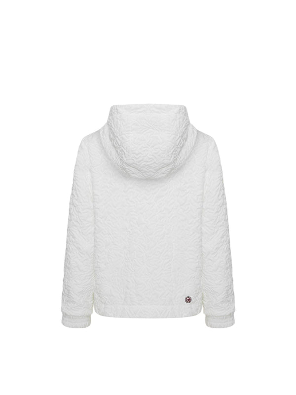 Giacca bianca con zip dorata