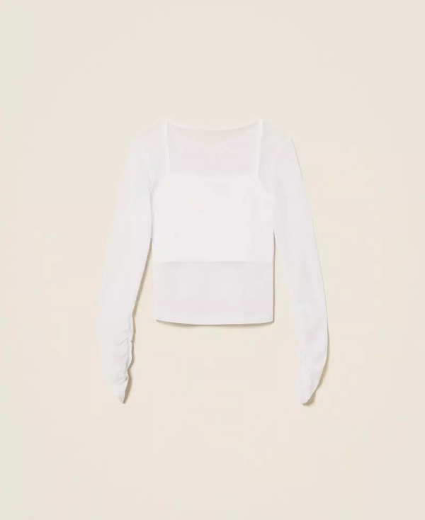 Top in tulle con arricciatura 261GJ2183 /526 TWINSET 