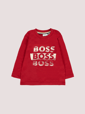 T-shirt girocollo con logo J52463 /96D BOSS 