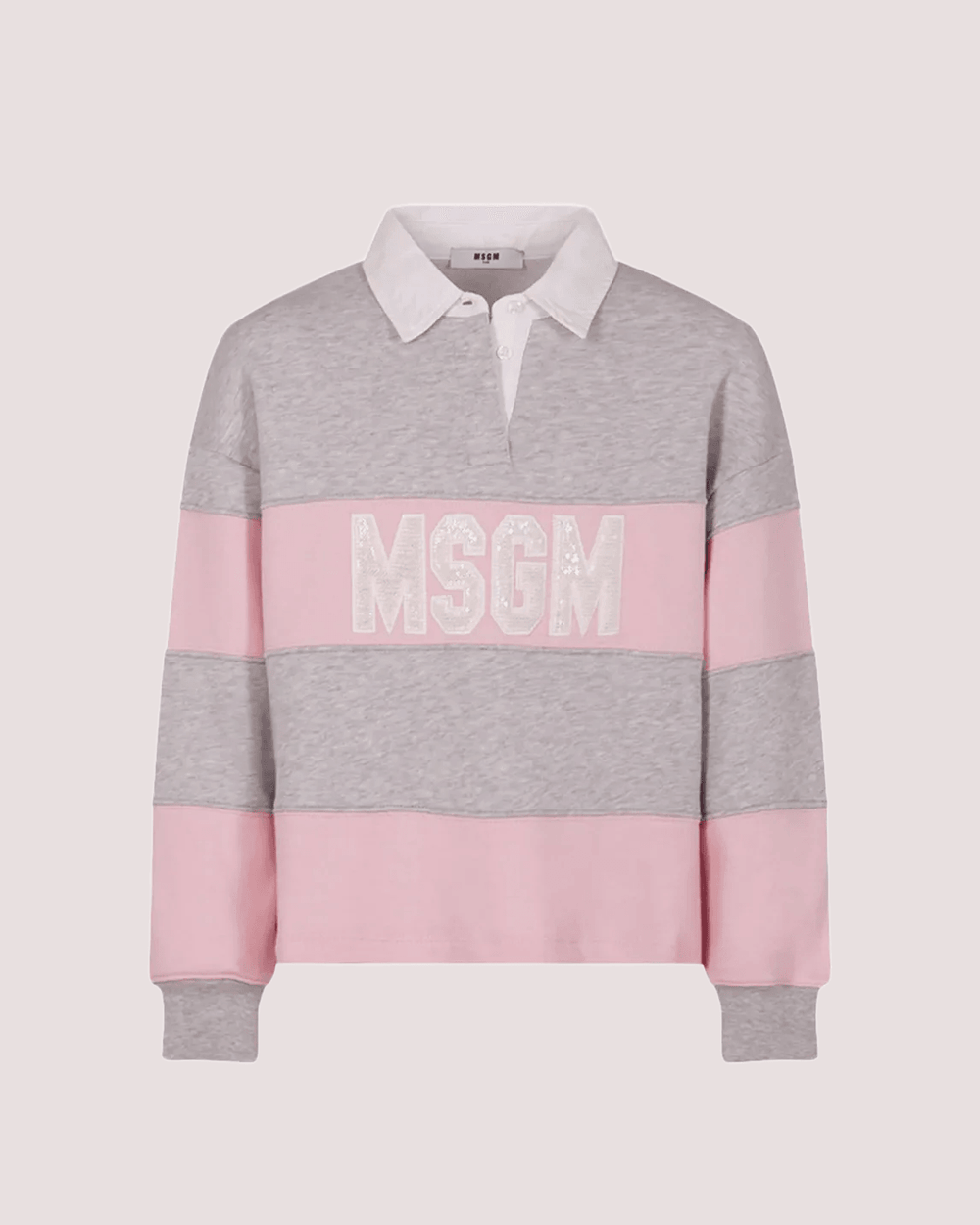 Polo a righe a manica lunga S6MSJGSW027 /MS076 MSGM KIDS 