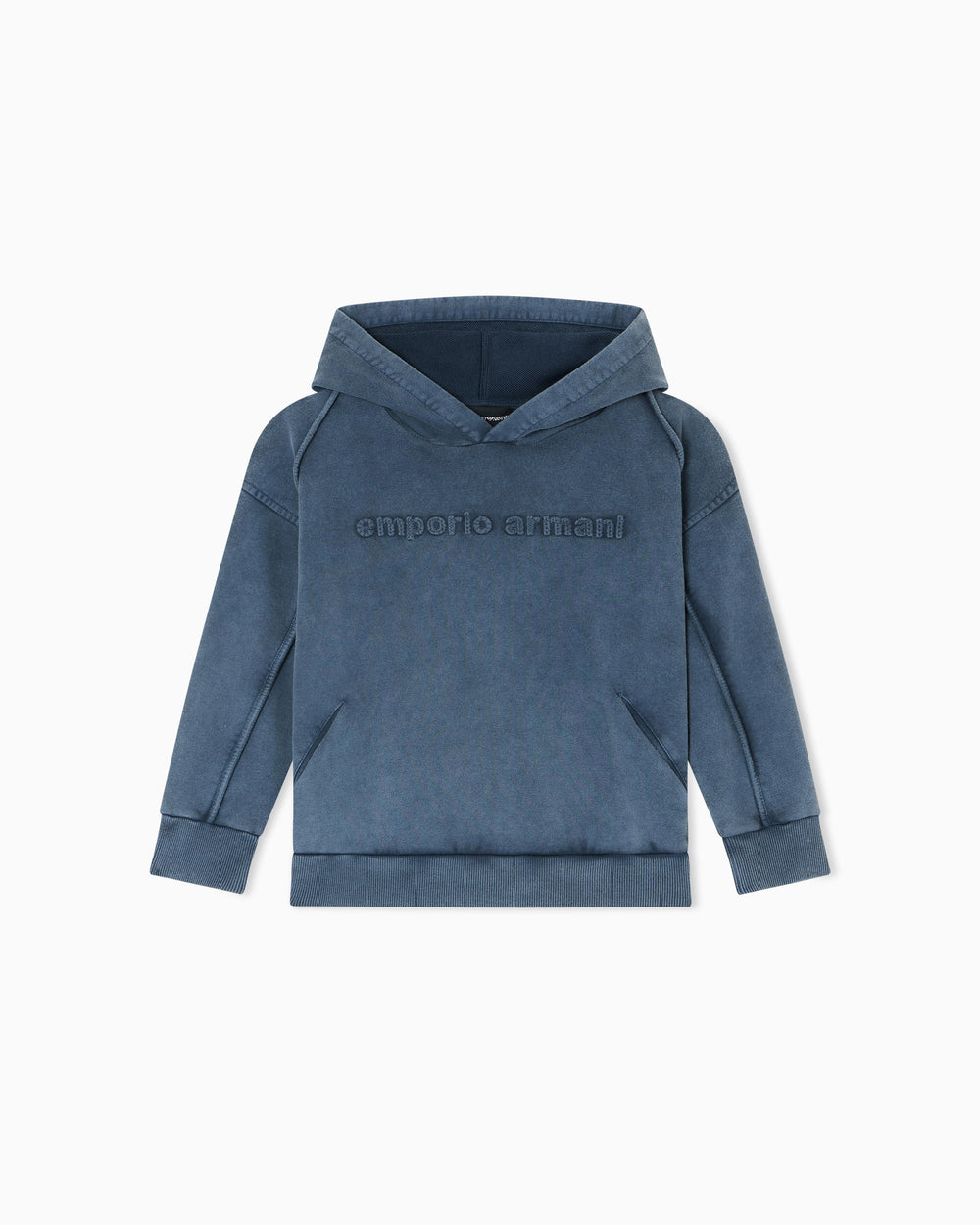 Felpa over fit con cappuccio in jersey tinto capo EB000465 AF16138 /UB130 EMPORIO ARMANI 