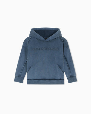 Felpa over fit con cappuccio in jersey tinto capo EB000465 AF16138 /UB130 EMPORIO ARMANI 