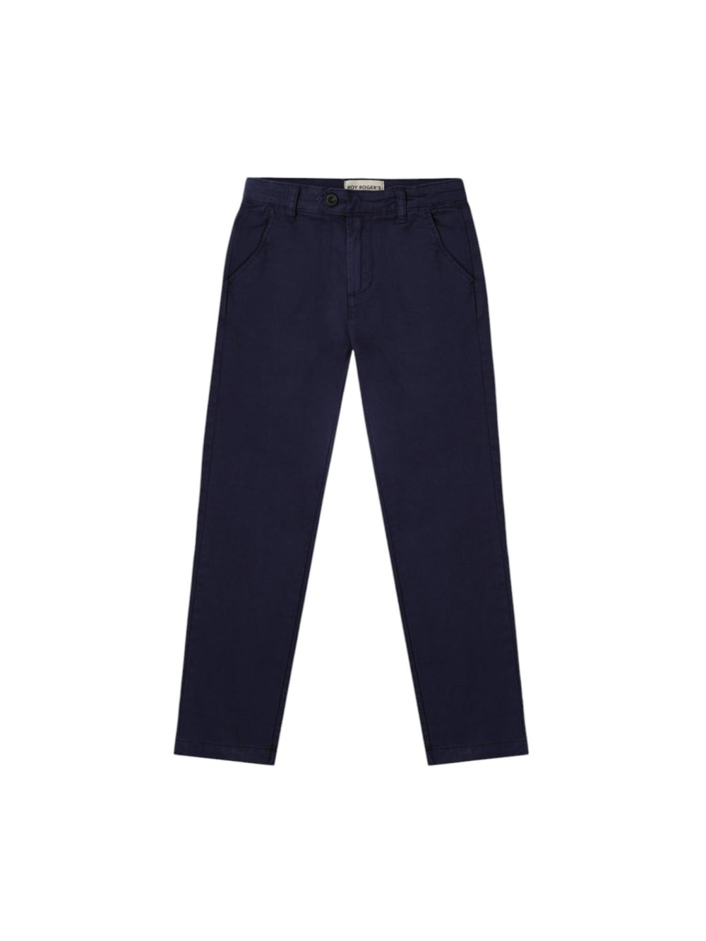 Pantaloni bambino blu navy in cotone stretch
