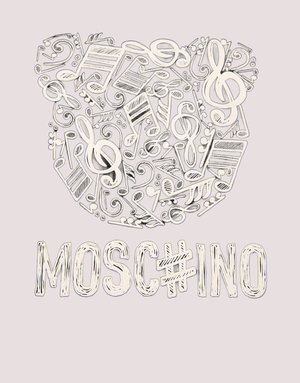 Felpa in cotone stampata HMF099 LDA58 /60100 MOSCHINO 