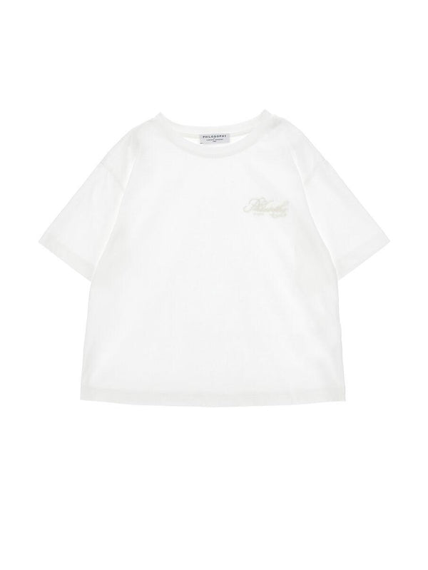 T-shirt ricamo scritta I1G609 7206 /1 PHILOSOPHY KIDS 