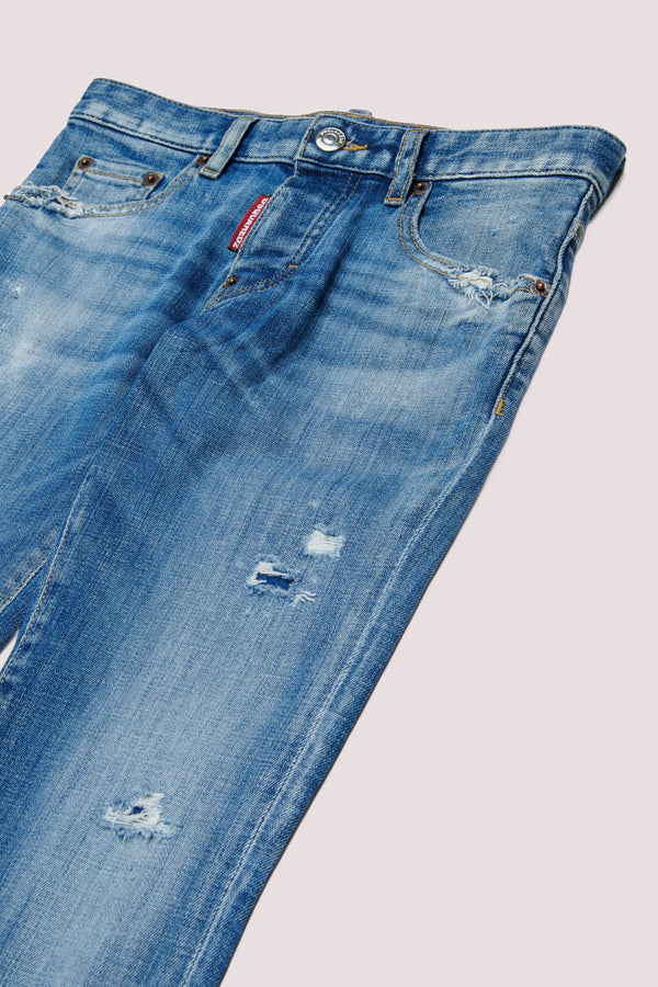 Jeans straight lavaggio blu chiaro - Stanislav DQ0731 D0AFN /DQ01 DSQUARED2 JUNIOR 