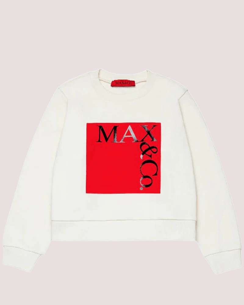 Felpa per bambina con logo. MX0037 MX056 /MX10E MAX&CO 