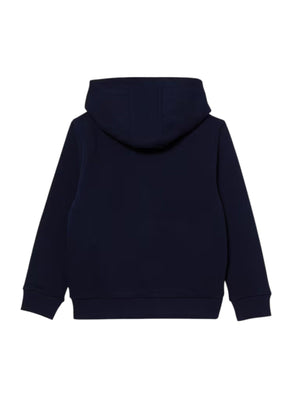 Felpa bambino in cotone con logo ricamato e finiture elasticizzate