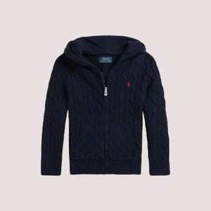 Maglione in cotone con cappuccio e zip intera 322951123 /1 POLO RALPH LAUREN 