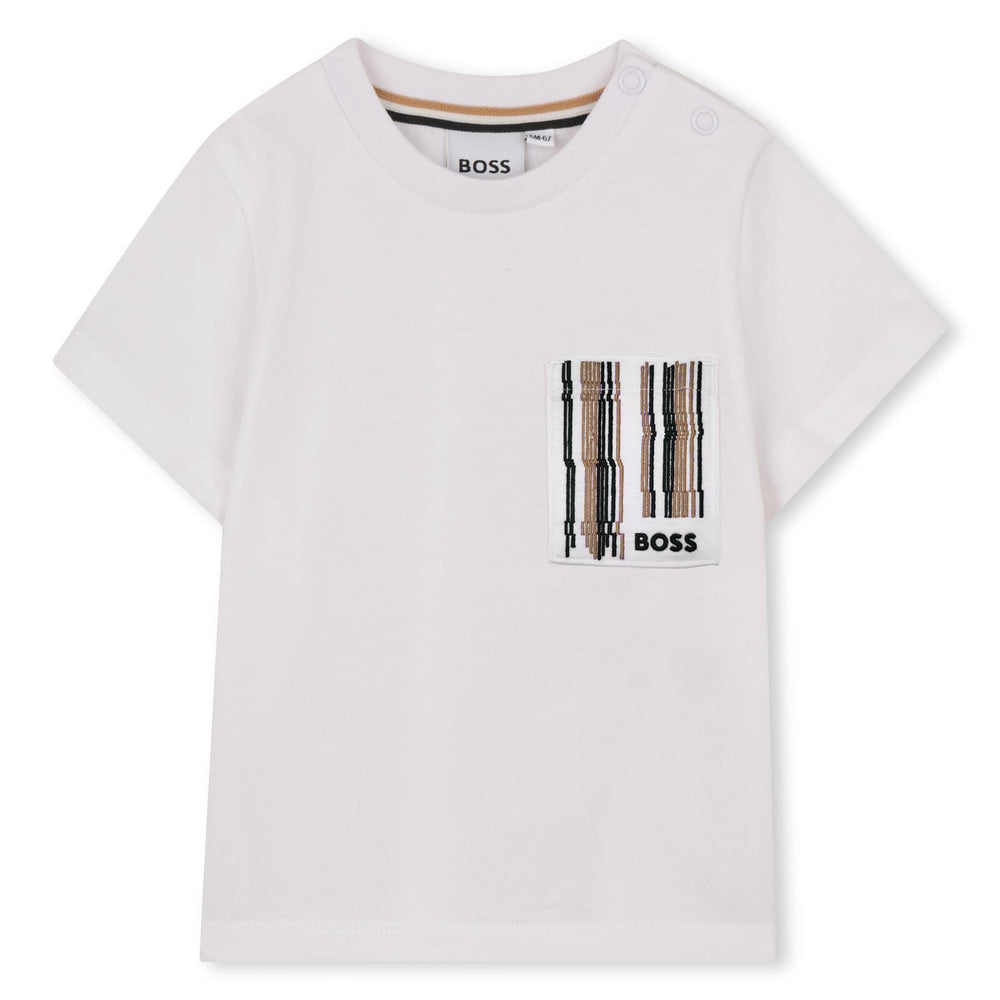 T-shirt con tasca J52895 /10P BOSS 