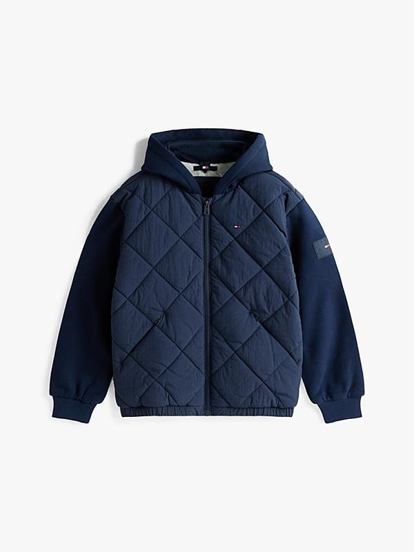 Bomber relaxed fit trapuntato con cappuccio KB0KB09736 /C1G TOMMY HILFIGER 