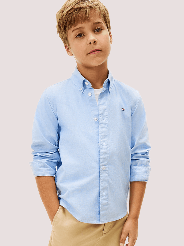 Camicia Essential in cotone Oxford<BR/> KB0KB10192 /C14 TOMMY HILFIGER 