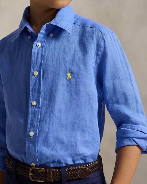 Camicia in lino 323967600 /001 POLO RALPH LAUREN 