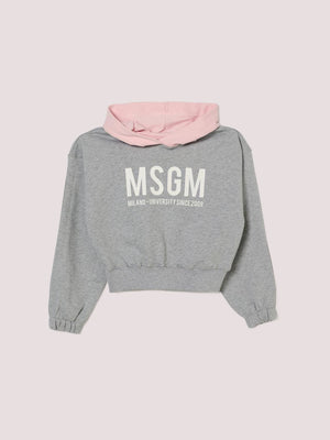 Felpa cropped con cappuccio S6MSJGHS025 /271/02 MSGM KIDS 