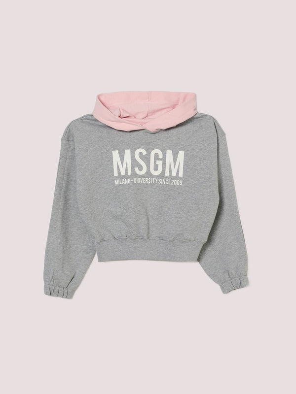 Felpa cropped con cappuccio S6MSJGHS025 /271/02 MSGM KIDS 