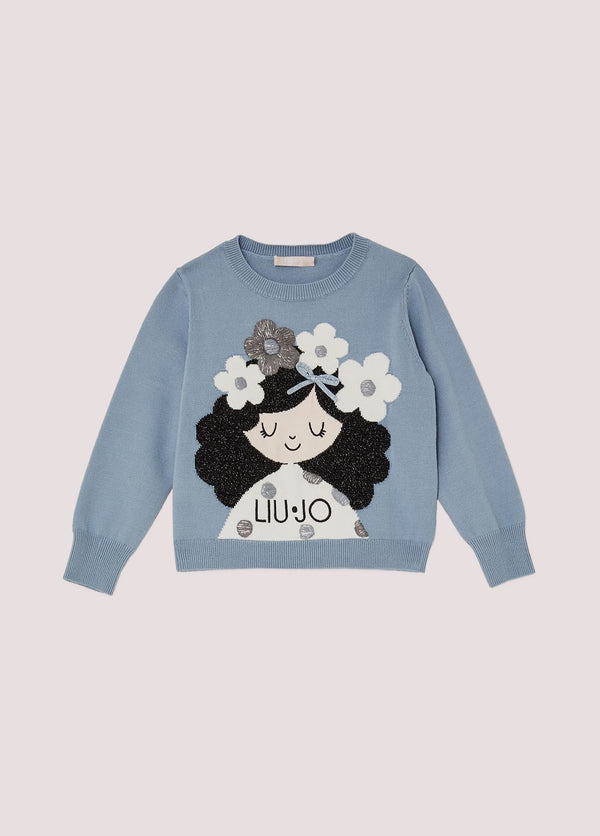 Maglia con stampa KF5057 MA12P /64010 LIU JO 