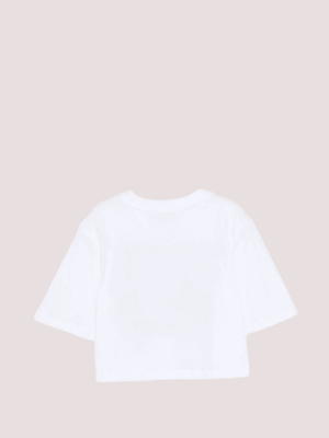 T-shirt cropped con logo stampato S6MSJGTH128 /001 MSGM KIDS 
