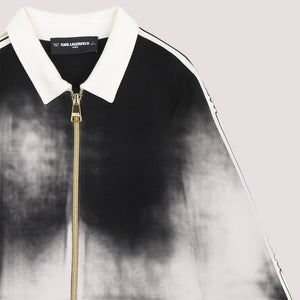 Cardigan con bande laterali Z31132 /09B KARL LAGERFELD 