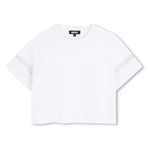 T-shirt con loghi ricamati D62623 /10P DKNY 