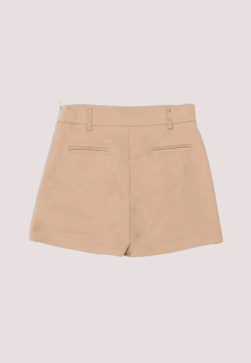 Shorts  beige con stampa del logo F5MSJGST103 /MS030 MSGM KIDS 
