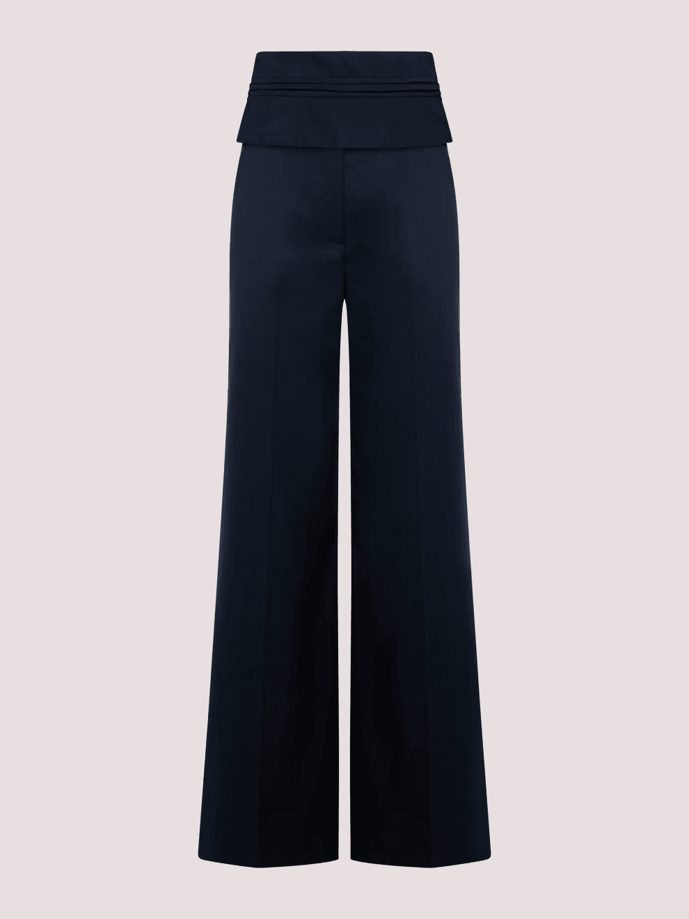 Pantaloni larghi con risvolto in pettinato comfort A25CPPA00201 /V0744 SIMONA CORSELLINI 