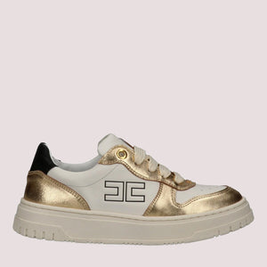 Sneakers basse con inserti metallici gold/butter F4A9 E0521 0092 /B070 ELISABETTA FRANCHI La Mia Bambina 