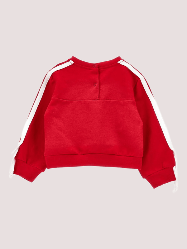 Felpa per neonata Monnalisa rossa con stampa Minnie<BR/> 39F620 6004 /0043 MONNALISA 