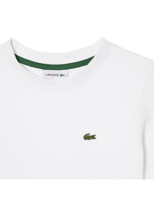 T-shirt bambino bianca in cotone a maniche corte