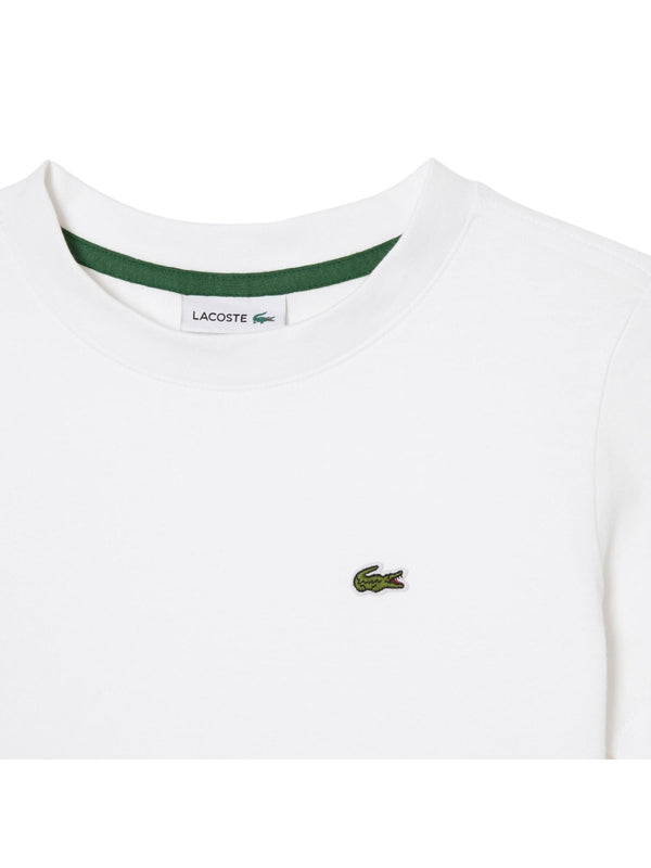 T-shirt bambino bianca in cotone a maniche corte