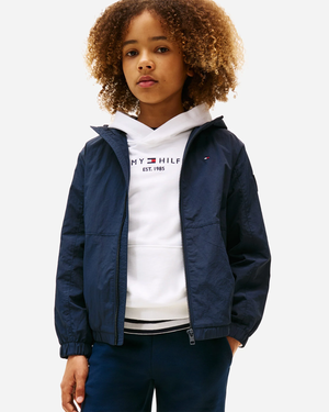 Giacca leggera con cappuccio e zip Tommy Hilfiger KB0KB09737T /C1G TOMMY HILFIGER 