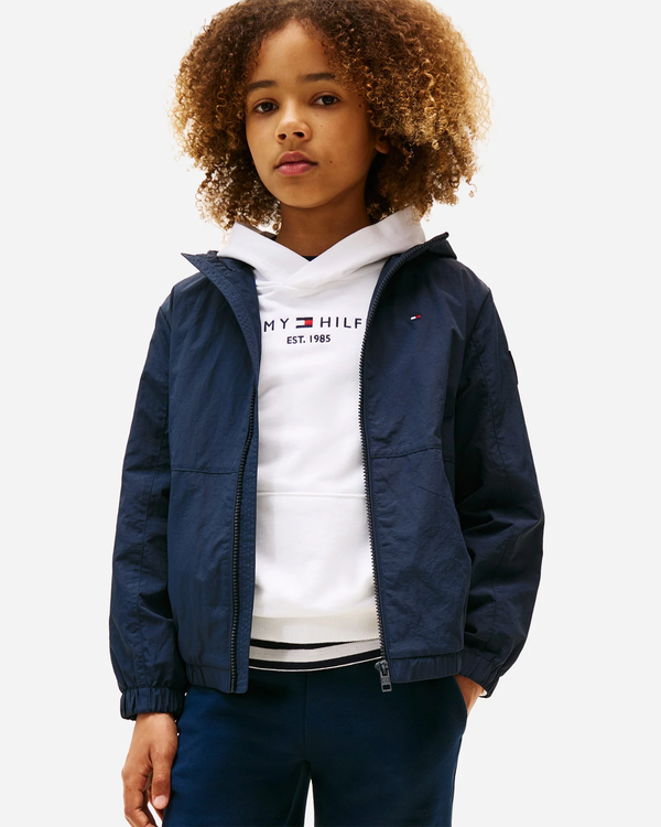 Giacca leggera con cappuccio e zip Tommy Hilfiger KB0KB09737T /C1G TOMMY HILFIGER 