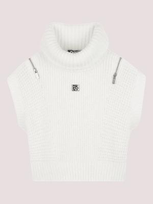 Maglione per bambina Dkny Kids bianco con collo alto D62382 /117 DKNY 