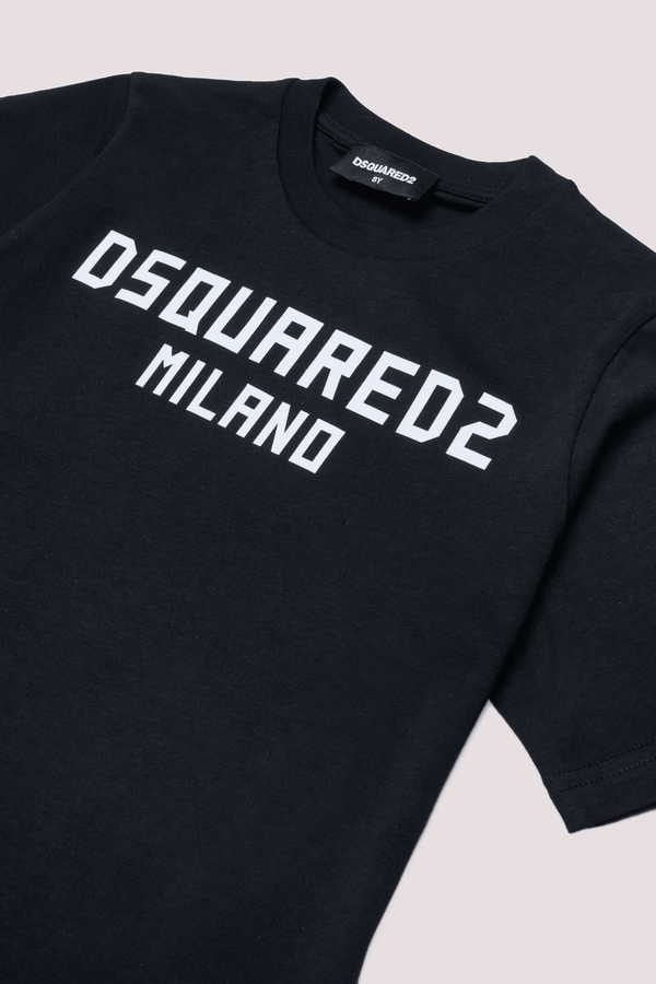 T-shirt con logo stampato sul petto DQ3164 D0015 /DQ900 DSQUARED2 JUNIOR 