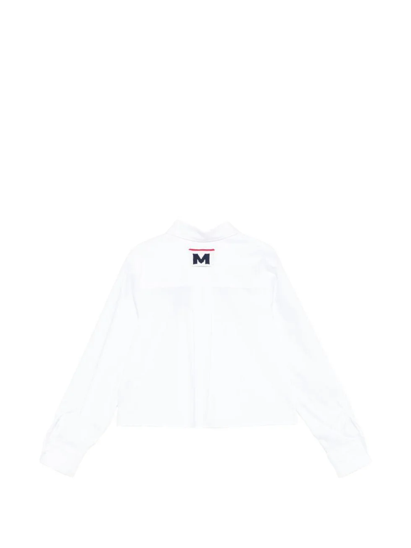 Camicia cropped con logo varsity stampato S6MSJGSI026 /001 MSGM KIDS 