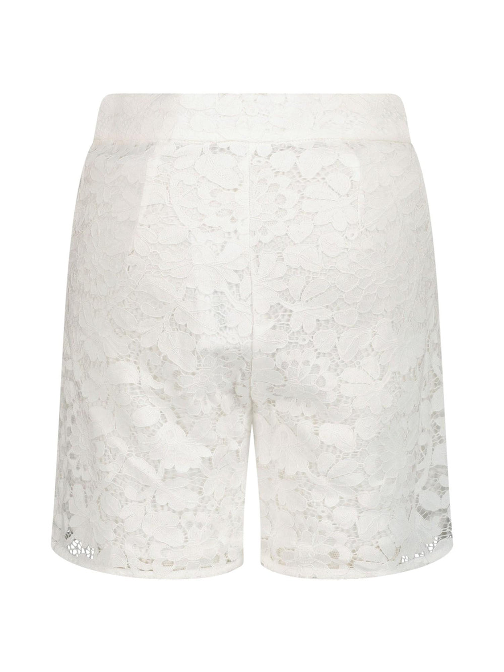 Shorts bambina in pizzo floreale bianco