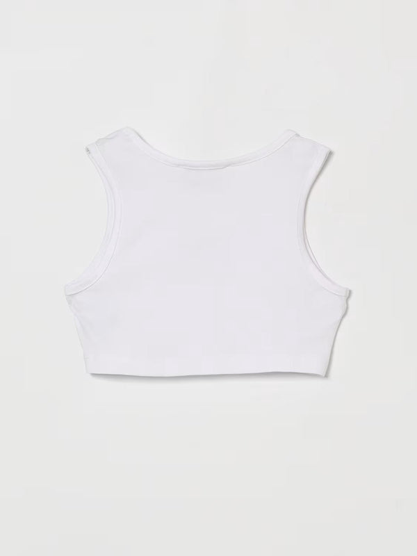 Top cropped con logo stampato S6MSJGTO011 /001 MSGM KIDS 
