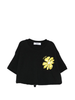 T-shirt cropped con stampa