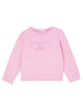 Felpa chiusa bambina rosa con cuori glitterati